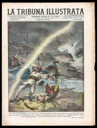 1939 * La Tribuna Illustrata (N°30) "Contadino Ucciso dal Fulmine in Romania" Magazine Original