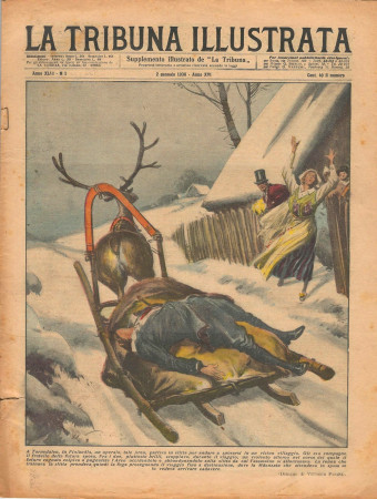 1938 * La Tribuna Illustrata (N°1) – "Assassinio dello Sposo - Incidente a Lagaro" Magazine Original