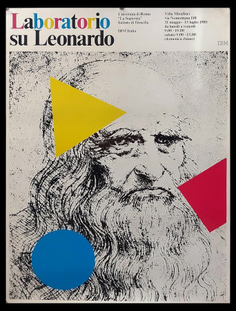 1985 * Affiche Art Original "Laboratorio su Leonardo - IBM Italia" Italie (B+)