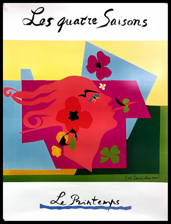 1983 (2000ca) * Affiche Original "YVES SAINT LAURENT - Le Printemps - Le Quatre Saisons" France (A-)