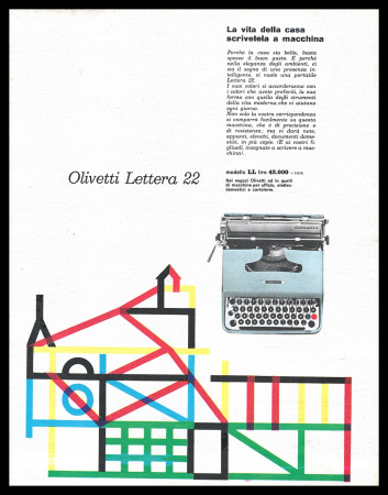 Ans 50 * Publicité Original "Olivetti, La VIta della Casa Scrivetela A Macchina" Italie