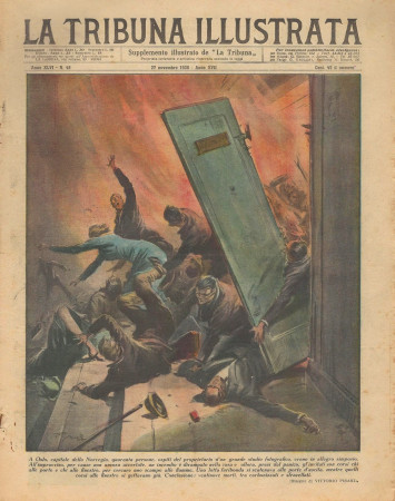 1938 * La Tribuna Illustrata (N°48) – "Incendio a Oslo - Naufraghi a Ceylon" Magazine Original