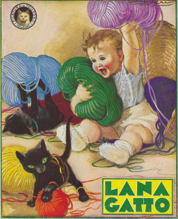 1939 * Publicité Original "Lana Gatto - MAUZAN" Couleur dans Passepartout
