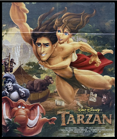 1999 * Affiche 2F De Cinéma "Tarzan (Con Jane) - Tony Goldwyn, Rosie O'Donnell" Animation (B+)