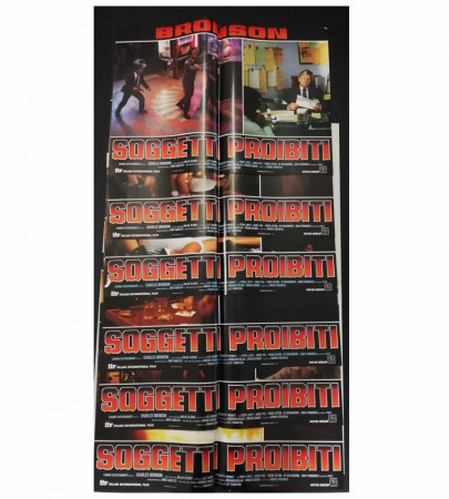 1989 * Set 6 Affiches De Cinéma "Soggetti Proibiti - Charles Bronson, Perry Lopez" Policier (B+)