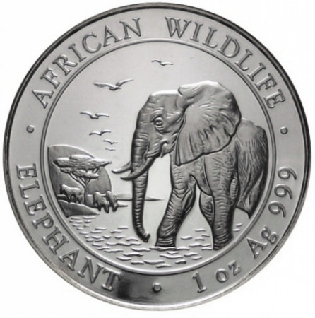 2010 * 100 Shilling 1 OZ Somalie Éléphant