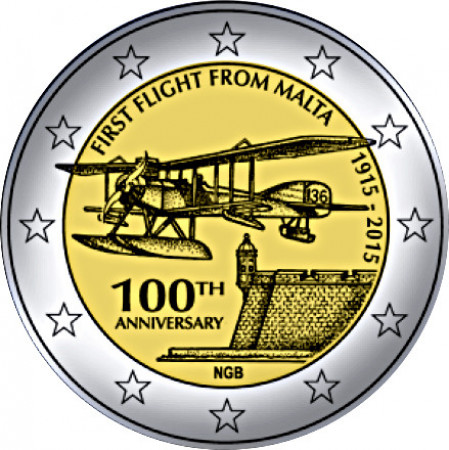 2015 * 2 Euro MALTE "100e Premier Vol"