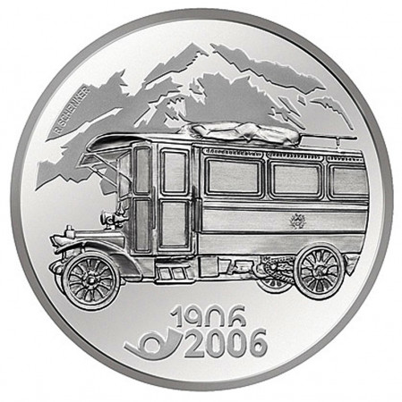 2006 * 20 Francs Argent Suisse "100 Years of Post Bus" BU