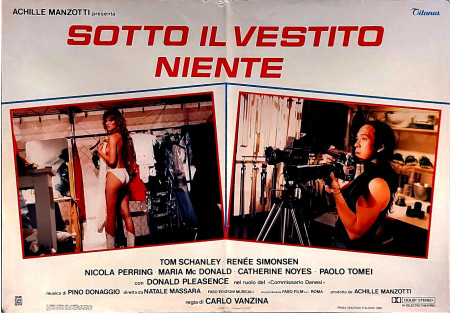 1985 * Affiches De Cinéma "Sotto Il Vestito Niente - Donald Pleasence, Anna Galiena" Thriller (B)