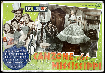 1952 * Locandina Fotobusta "La Canzone del Mississippi - Muriel Lawrence, Ray Middleton" Musical (B-)