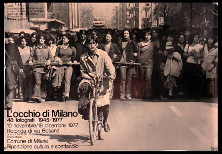 1977 * Affiche Original "L'Occhio di Milano, Manifestazione Studentesse" Italie (B-)