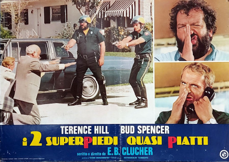 1977 * Affiches De Cinéma "I Due Superpiedi Quasi Piatti - Bud Spencer, Terence Hill, David Huddleston" Comédie (B)