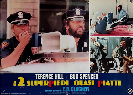 1977 * Affiches De Cinéma "I Due Superpiedi Quasi Piatti - Bud Spencer, Terence Hill, David Huddleston" Comédie (B)