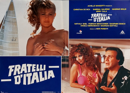 1989 * Affiches De Cinéma "Fratelli d'Italia - Jerry Calà, Christian De Sica" Comédie (B+)