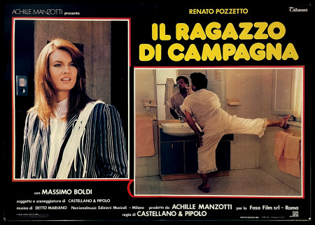1984 * Affiches De Cinéma "Il Ragazzo di Campagna - Renato Pozzetto, Massimo Serato, Massimo Boldi" Comédie (B)