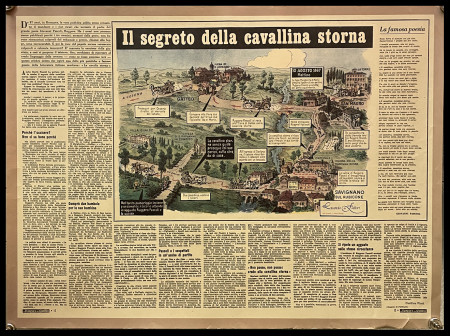 1980ca * Affiche Original "IL SEGRETO DELLA CAVALLINA STORNA - Domenica del Corriere" Italie (B)