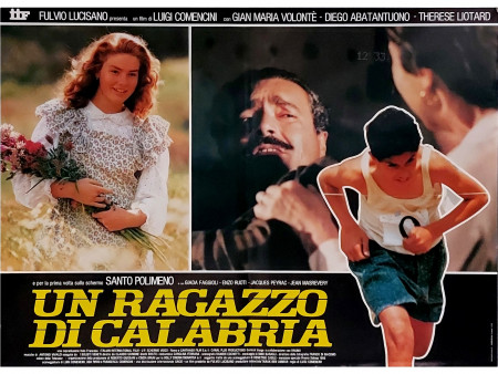 1987 * Affiches De Cinéma "Un Ragazzo di Calabria - Gian Maria Volonté, Diego Abatantuono" Comédie (A-)