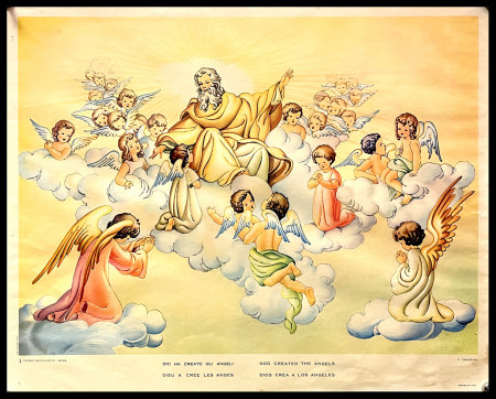 1980ca * Affiche Original "C. Gandolfo - Dio ha Creato gli Angeli" Italie (B-)