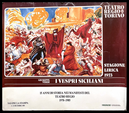 1985 * Affiche Original "I VESPRI SICILIANI - Teatro Regio Torino " Italie (B-)