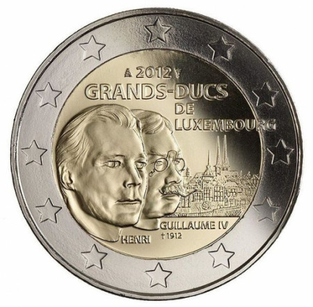 2012 * 2 euro LUXEMBOURG 100e mort de Guillaume IV