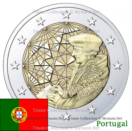 2022 * 2 Euro PORTUGAL "35e Anniversaire du Progamme Erasmus" UNC