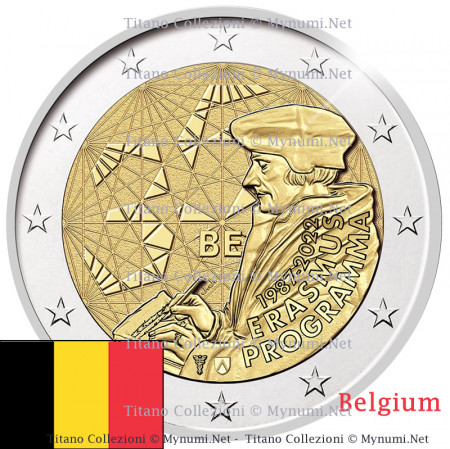 2022 * 2 Euro BELGIQUE "35e Anniversaire du Progamme Erasmus" FDC