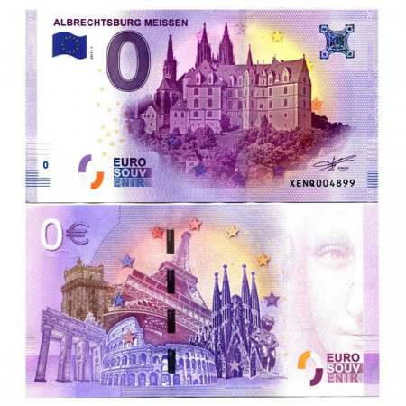 2017-1 * Billet Souvenir Allemagne Union Européenne 0 Euro "Albrechtsburg Meissen" NEUF