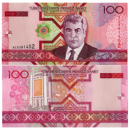 2005 * Billet Turkménistan 100 Manat "S Nyýazow" (p18) NEUF