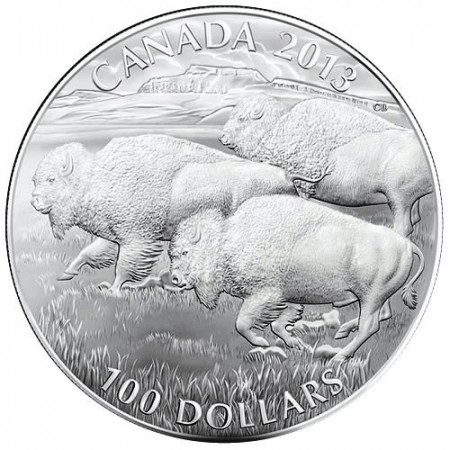 2013 * 100 Dollars en argent 1 OZ Canada Bison