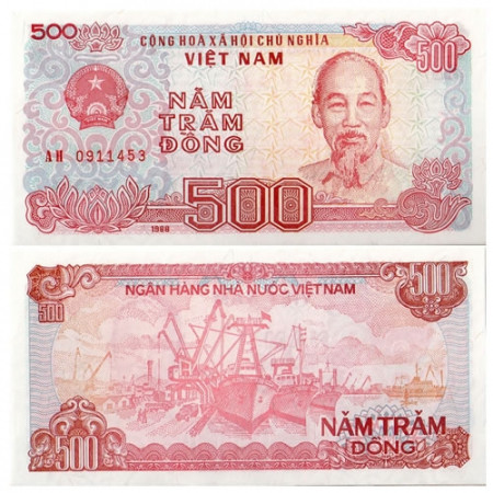 1988 (1989) * Billet Viêt Nam 500 Dong "Ho Chi Minh" (p101a) NEUF