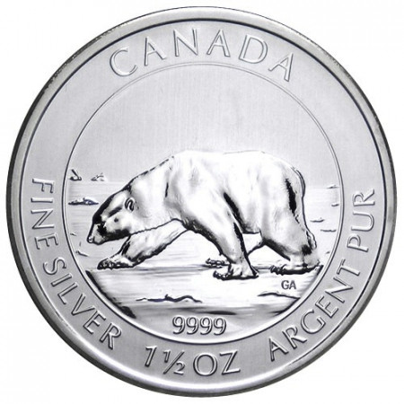 2013 * 8 Dollars en argent 1,5 OZ Canada Ours Blanc