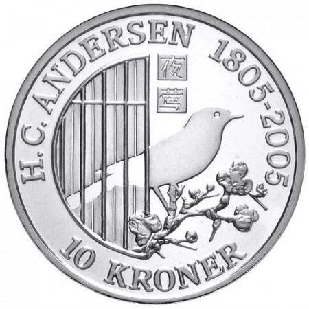 2007 * 10 kroner 1 OZ Danemark Hans Christian Andersen