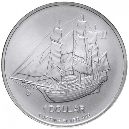 2012 * Dollar en argent 1 OZ Îles Cook Navire