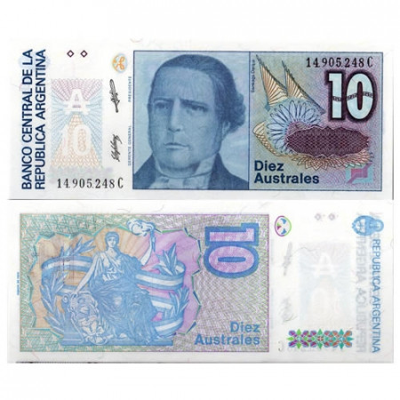 ND (1985-89) * Billet Argentine 10 Australes "S Derqui" (p325) NEUF