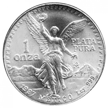 1987 * Mexique 1 OZ Once en argent Libertad