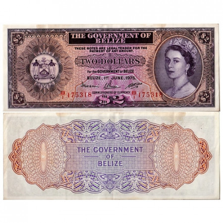 1975 * Billet Belize 2 dollars SUP