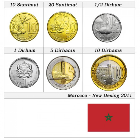 2011 * Série 6 pièces Maroc Nouveau Design