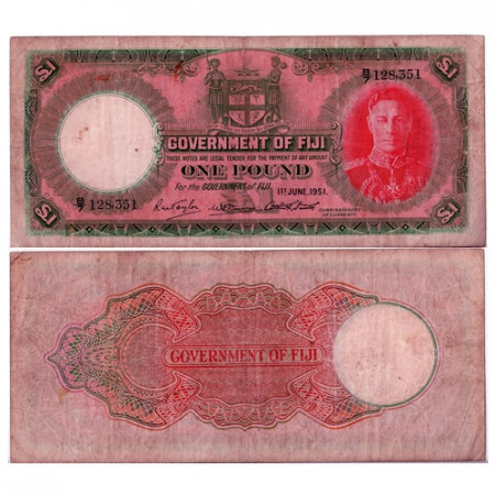 1951 * Billet Fidji 1 Pound "George VI" (p40f) TB+