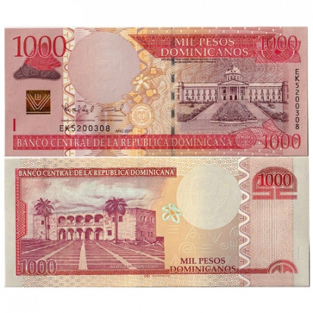 2011 * Billet République Dominicaine 1000 Pesos Dominicanos "Palacio Nacional" (p186) NEUF