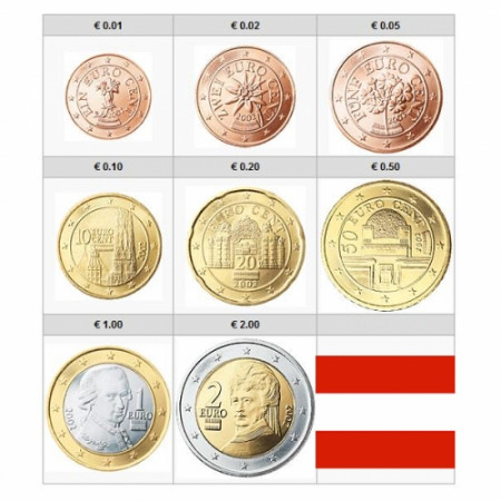 2002 * série 8 pièces euro AUTRICHE
