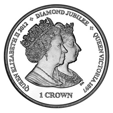 2013 * 1 Crown Île de Man Jubilé de Diamant