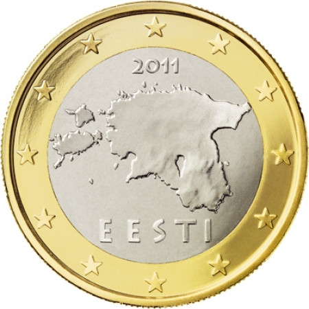2011 * 1 euro ESTONIE Carte de l’Estonie