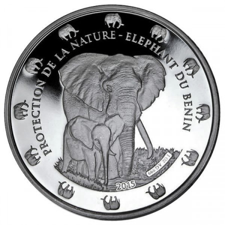 2015 * 1000 francs 1 OZ Bénin éléphant BE