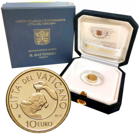 2014 * 10 Euro Or VATICAN "Pape Francis - Le Baptême" BE