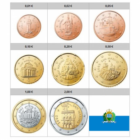 2002  * Série 8 pièces euro SAINT MARIN