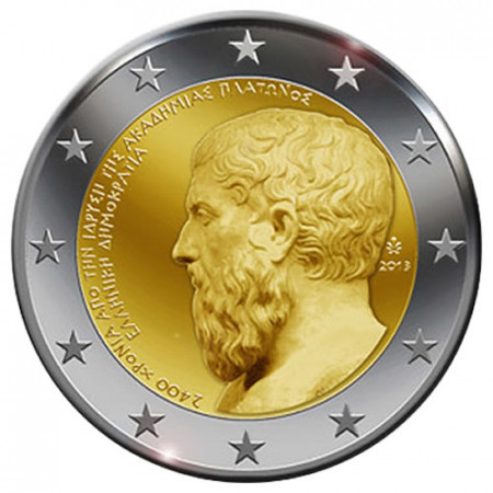 2013 * 2 euro Grèce 2400e Fondation de l'Académie de Platon