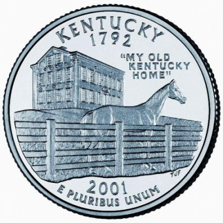 2001 * Quart de dollar États-Unis Kentucky (P)