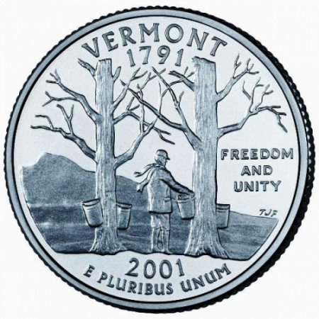 2001 * Quart de dollar États-Unis Vermont (P)