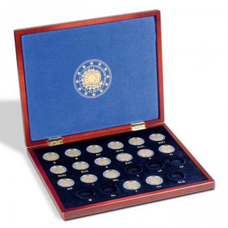 Coffret VOLTERRA UNO Piéces 2 Euro 2015 "30e Drapeau Européen" * LEUCHTTURM