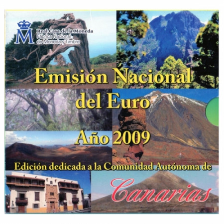 2009 * ESPAGNA Coffret Officiel euro Canarias FDC